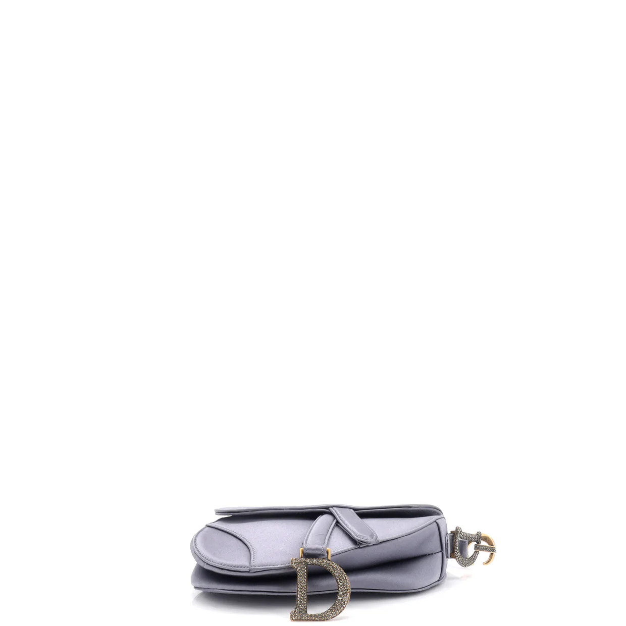 Saddle Handbag Satin with Crystals Mini - Deep Luxury