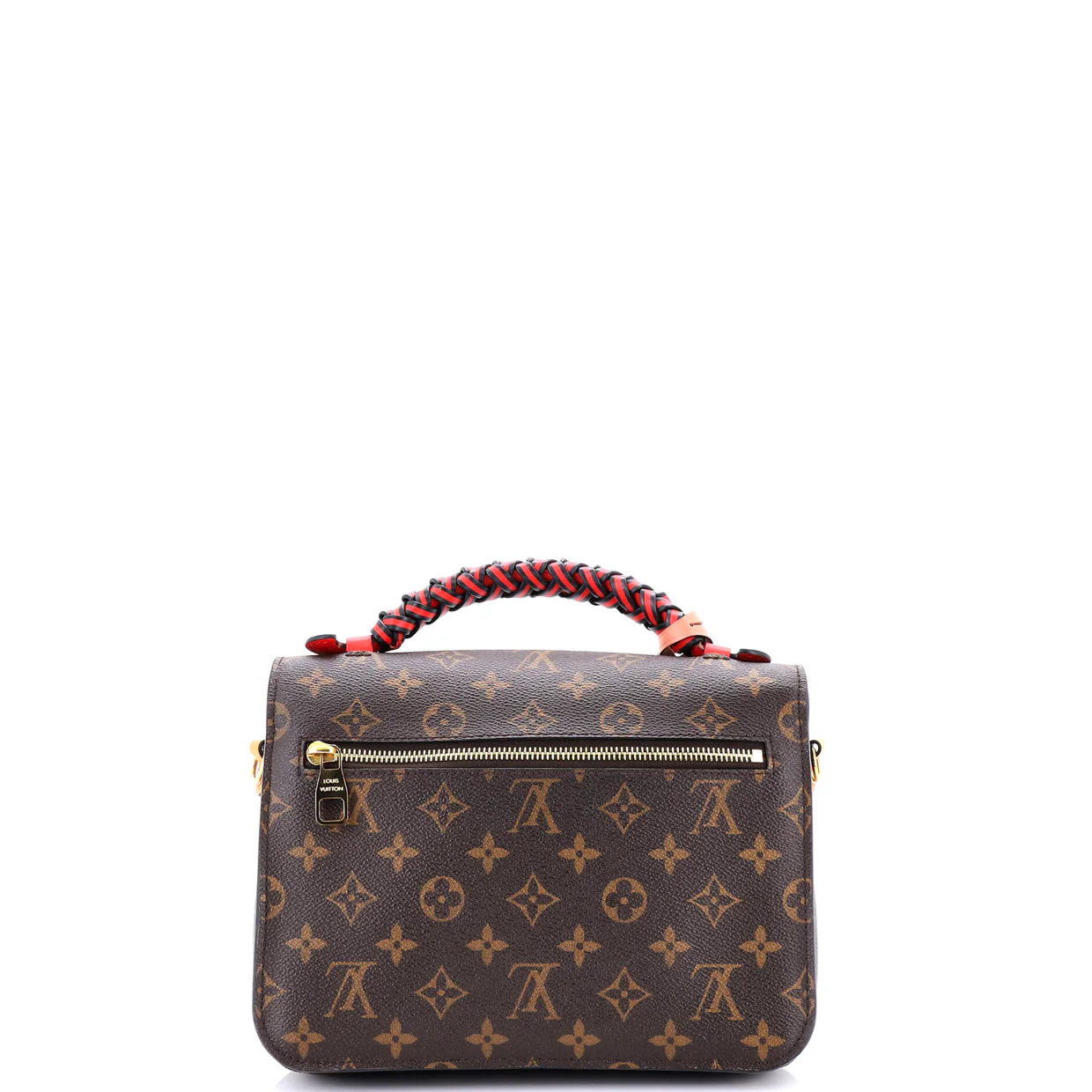 Braided Handle Pochette Metis Monogram Canvas with Leather - Deep Luxury