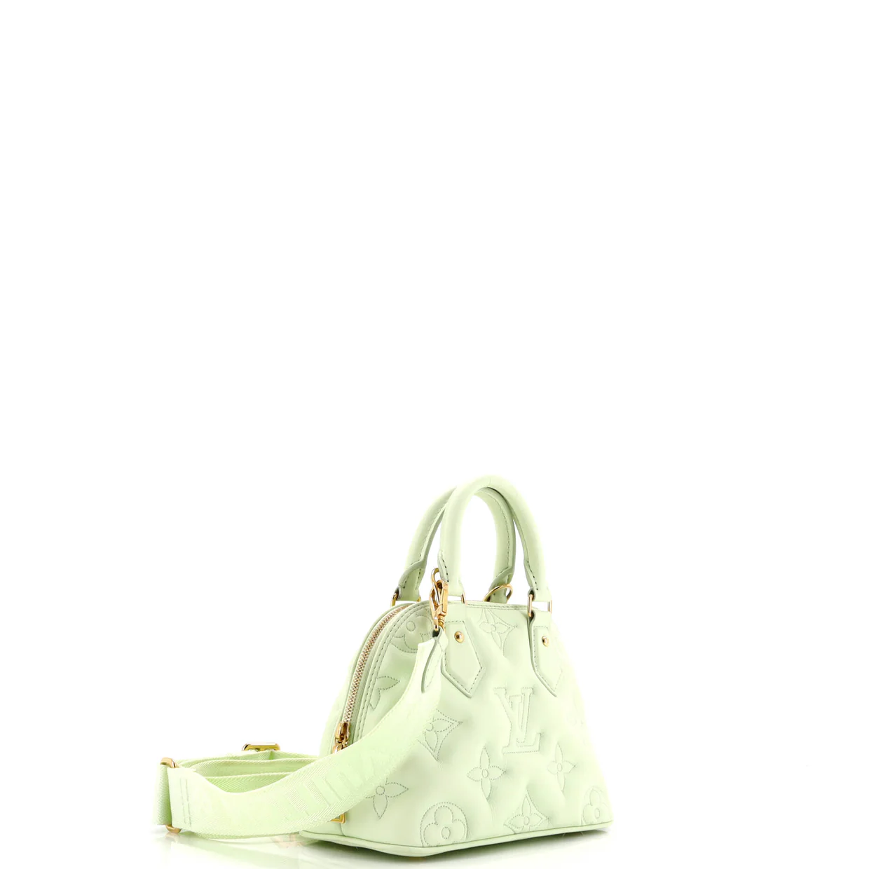 Alma Handbag Bubblegram Leather BB - Deep Luxury