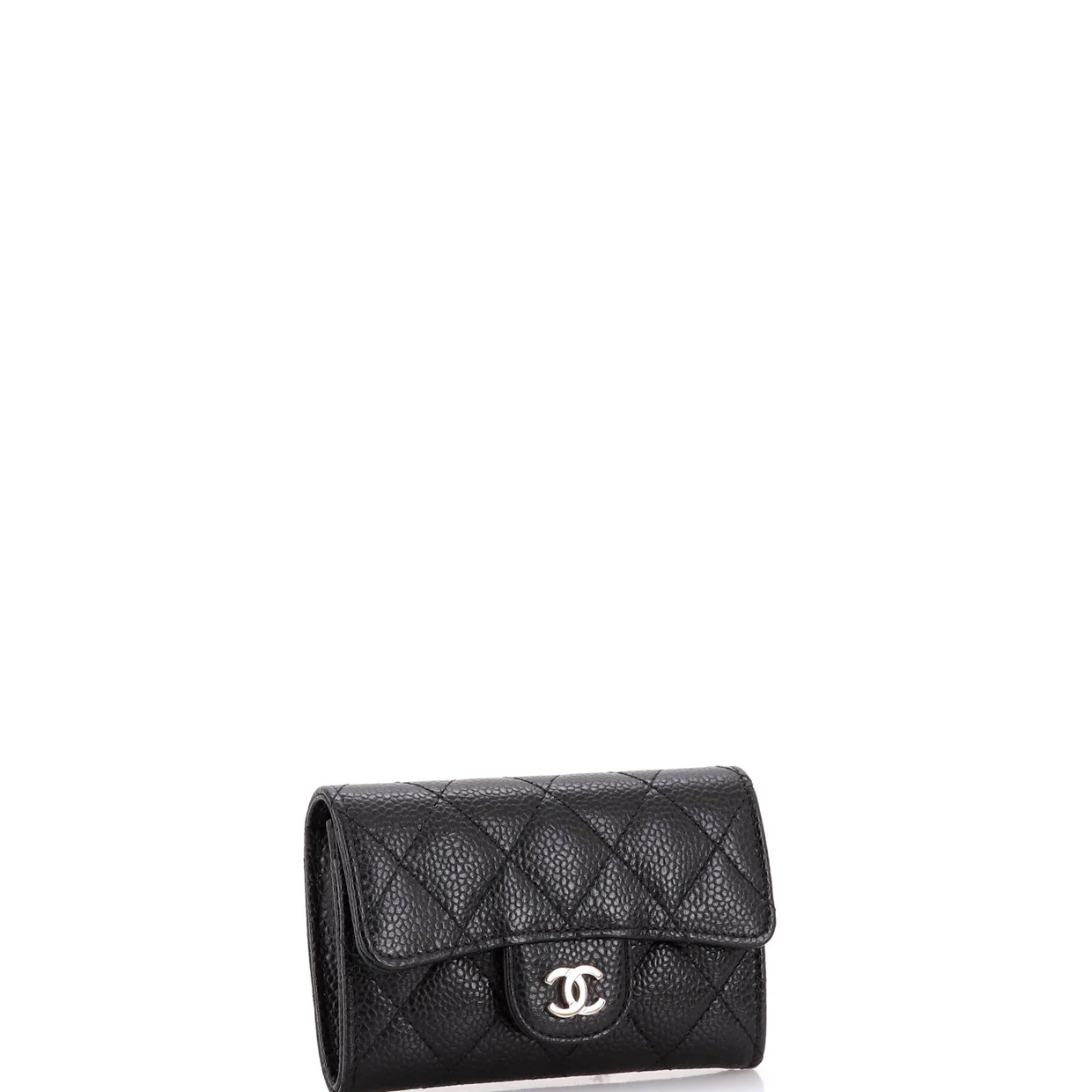 Classic Flap Card Holder Quilted Caviar - Deep Luxury