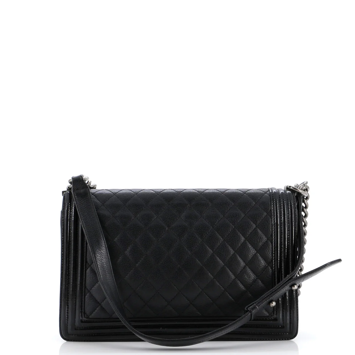 Boy Flap Bag Quilted Goatskin with Patent New Medium - Deep Luxury