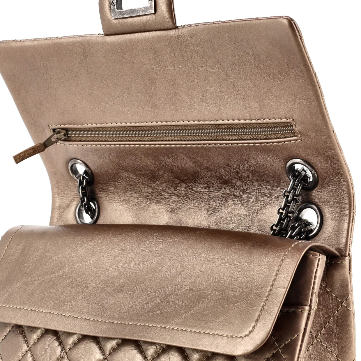 Reissue 2.55 Flap Bag Quilted Aged Calfskin 225 - Deep Luxury