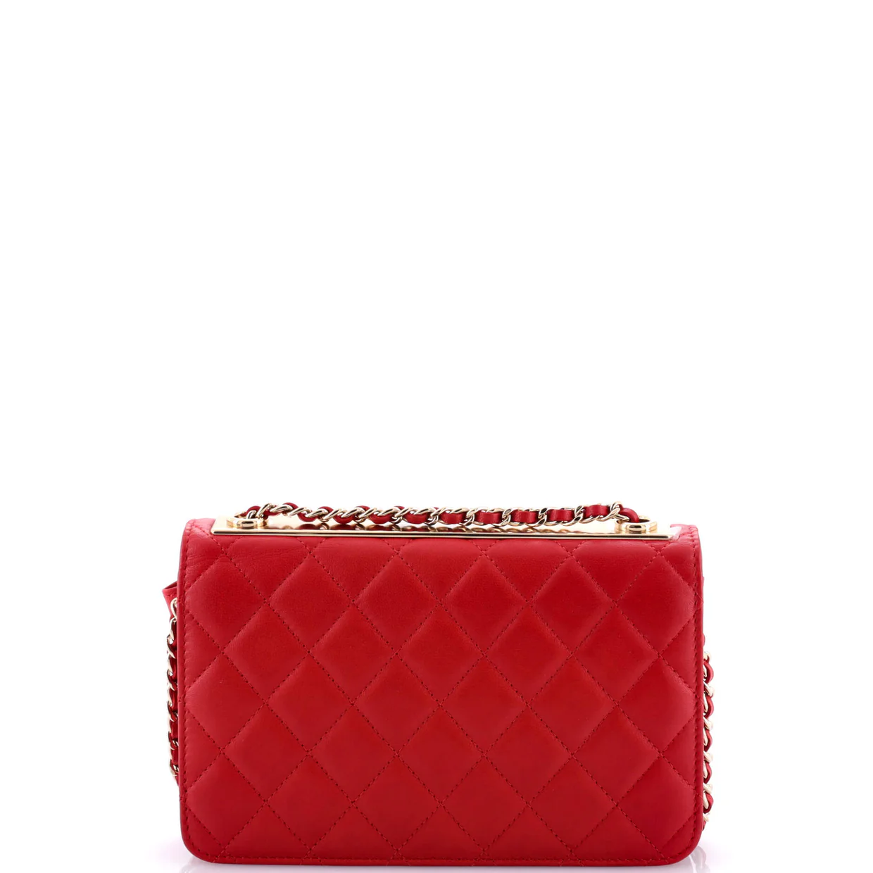 Trendy Chain CC Wallet on Chain Quilted Lambskin - Deep Luxury