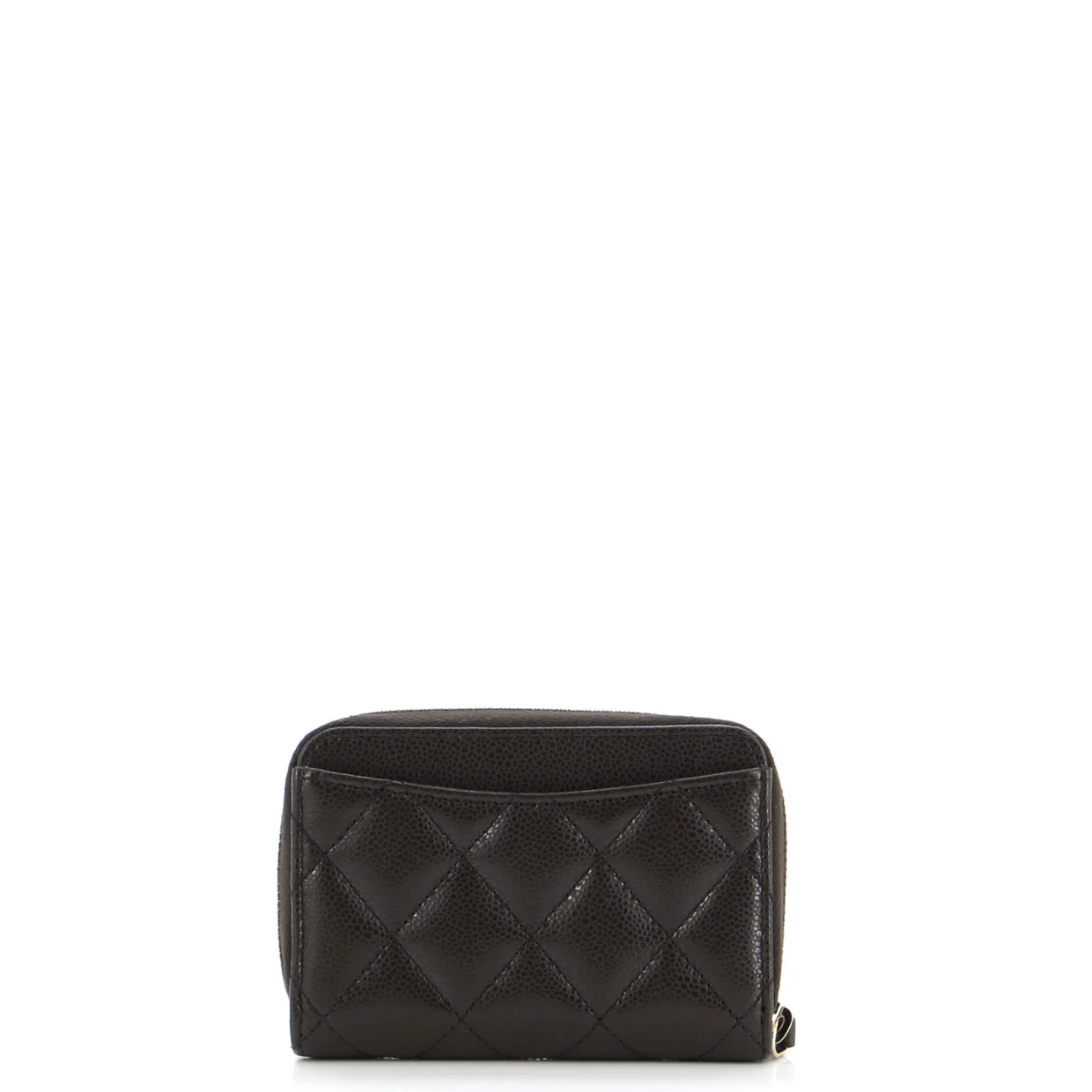 CC Zip Coin Purse Quilted Caviar Small - Deep Luxury