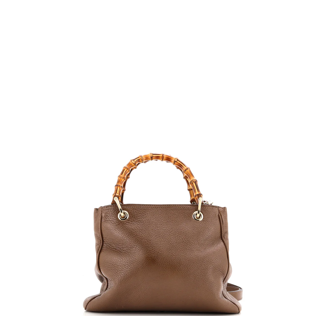 Bamboo Shopper Tote Leather Small - Deep Luxury