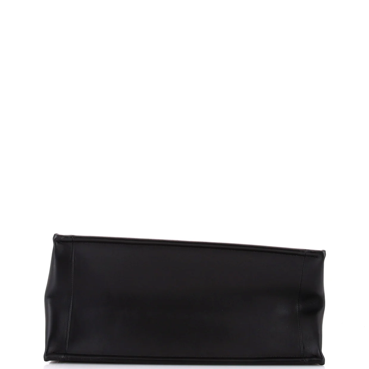 Book Tote with Strap Macrocannage Quilt Calfskin Large - Deep Luxury