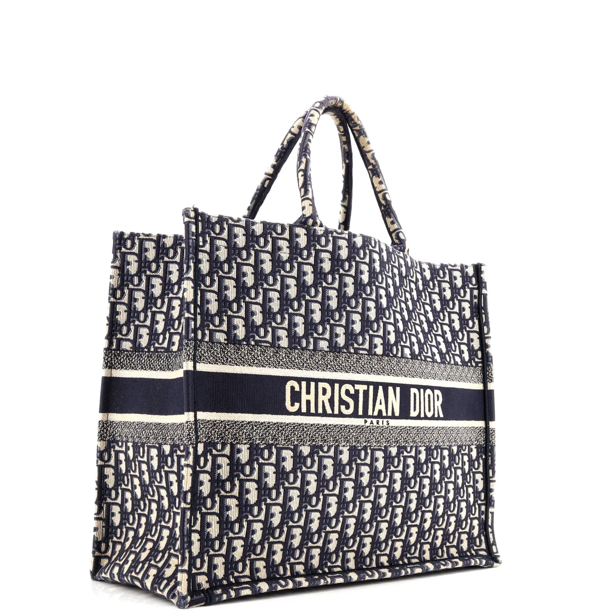 Book Tote Oblique Canvas Large - Deep Luxury