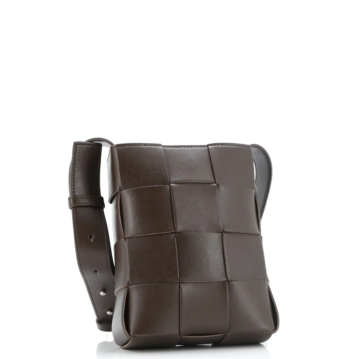 Cassette Phone Holder Crossbody Bag Maxi Intrecciato Leather - Deep Luxury