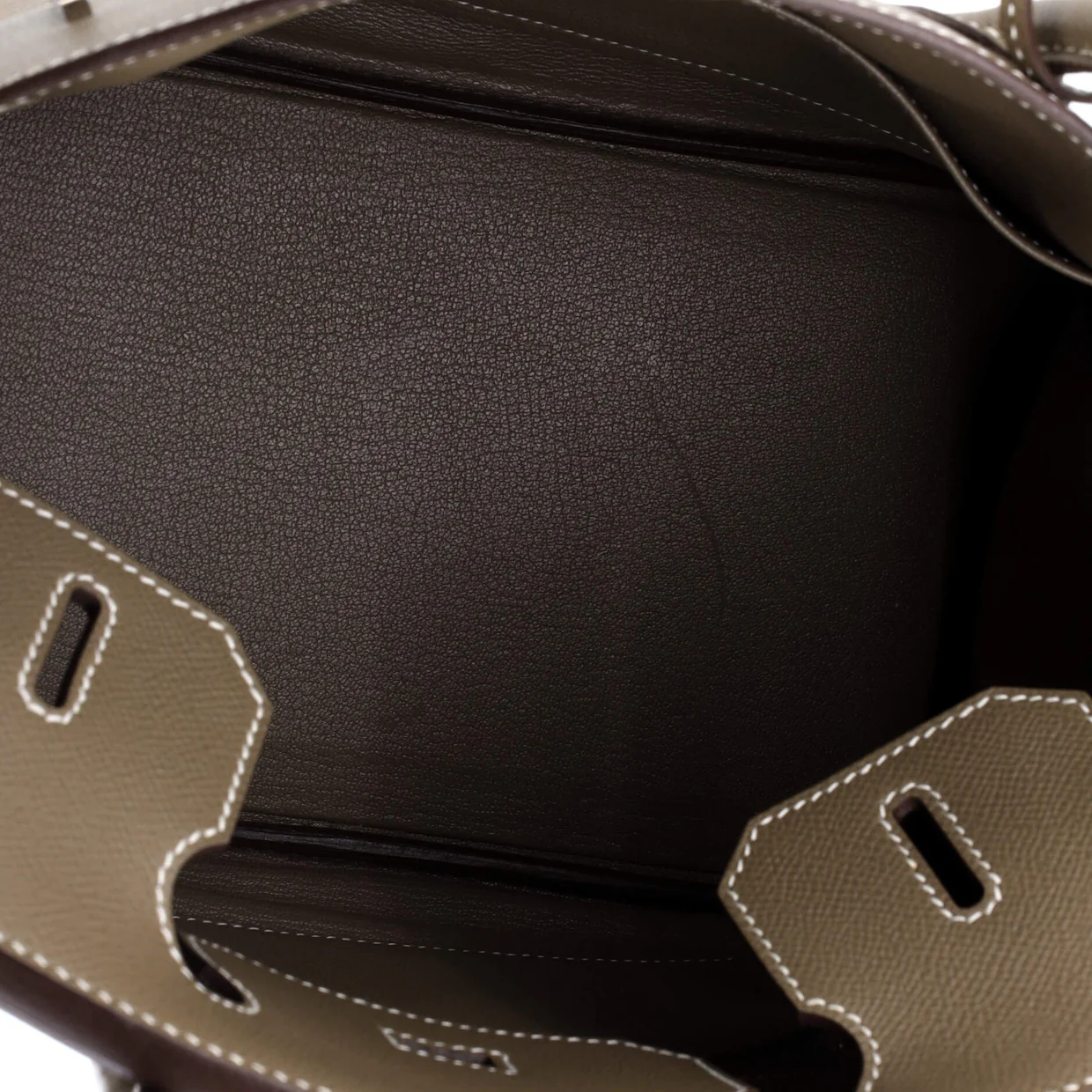 Birkin Handbag Grey Epsom with Palladium Hardware 30 - Deep Luxury