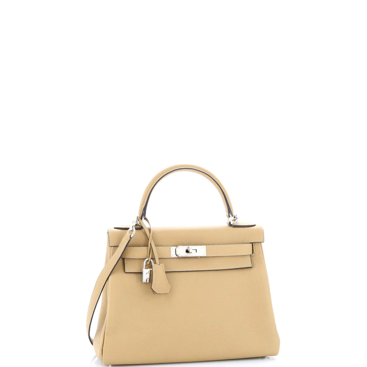 Kelly Handbag Light Clemence with Palladium Hardware 28 - Deep Luxury