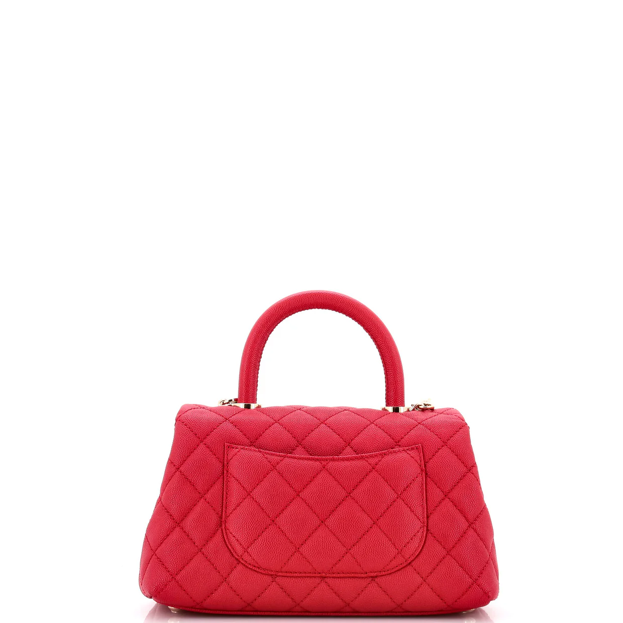 Coco Top Handle Bag Quilted Caviar Mini - Deep Luxury