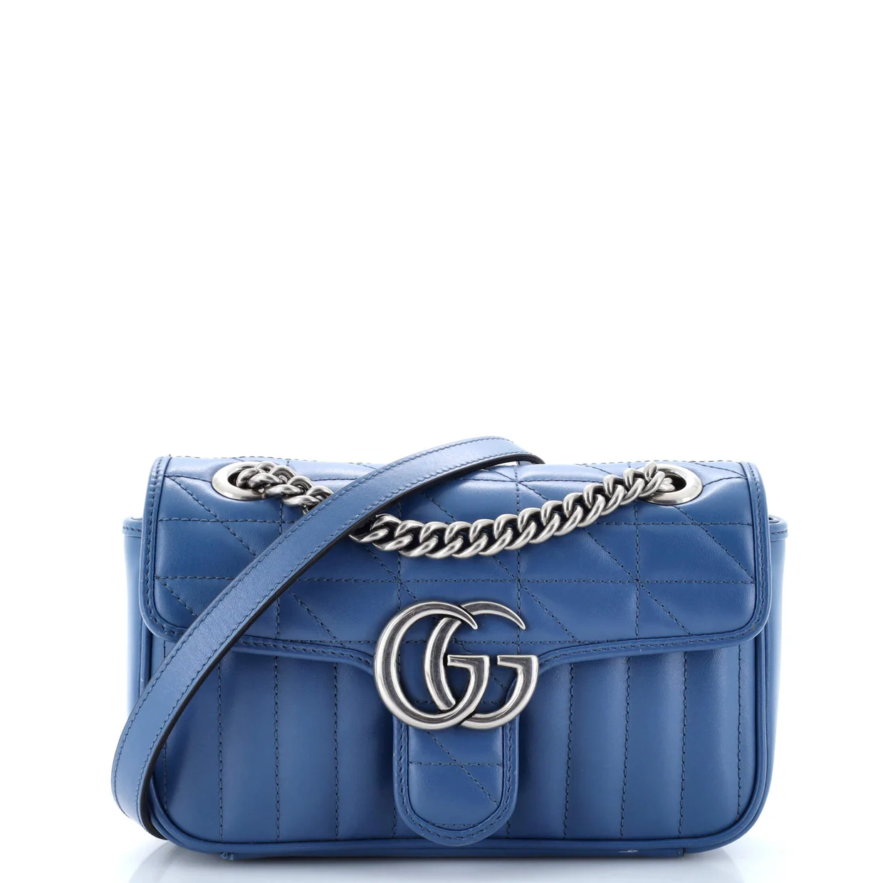 GG Marmont Flap Bag Mixed Matelasse Leather Small - Deep Luxury