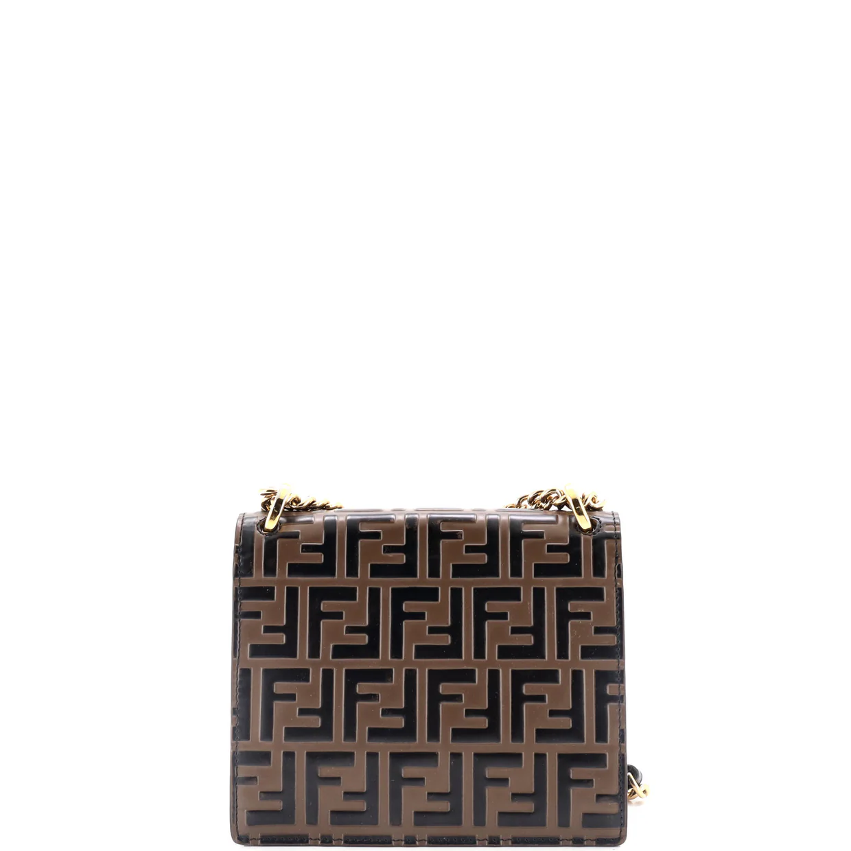 Kan U Shoulder Bag Zucca Embossed Leather Small - Deep Luxury