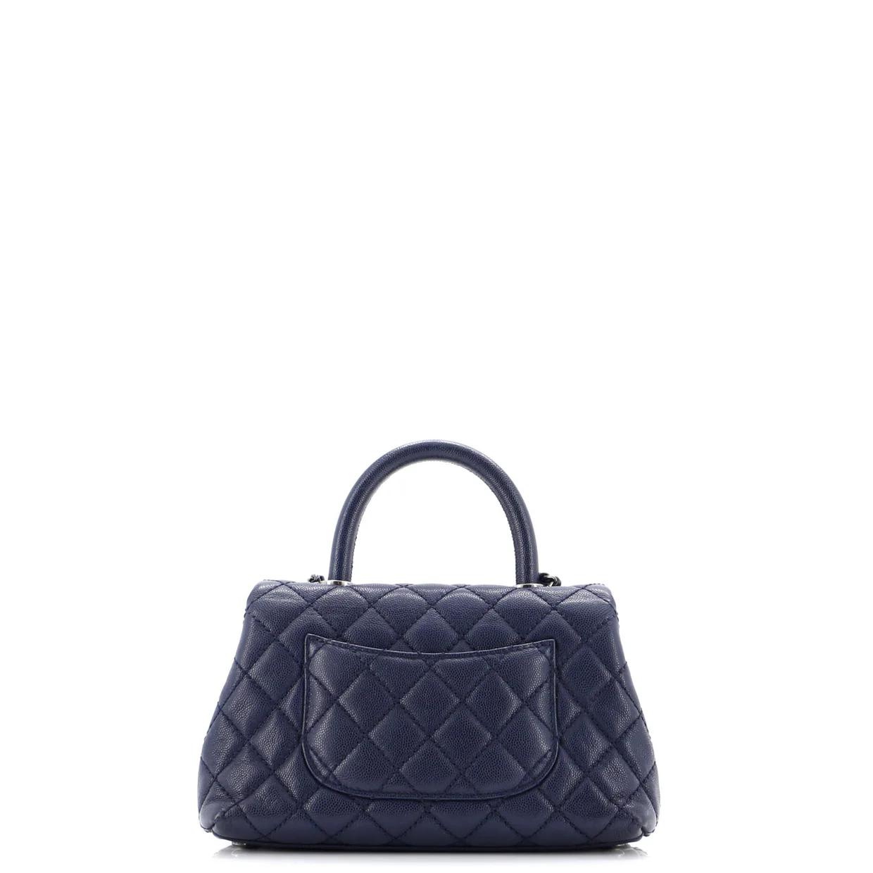Coco Top Handle Bag Quilted Caviar Mini - Deep Luxury