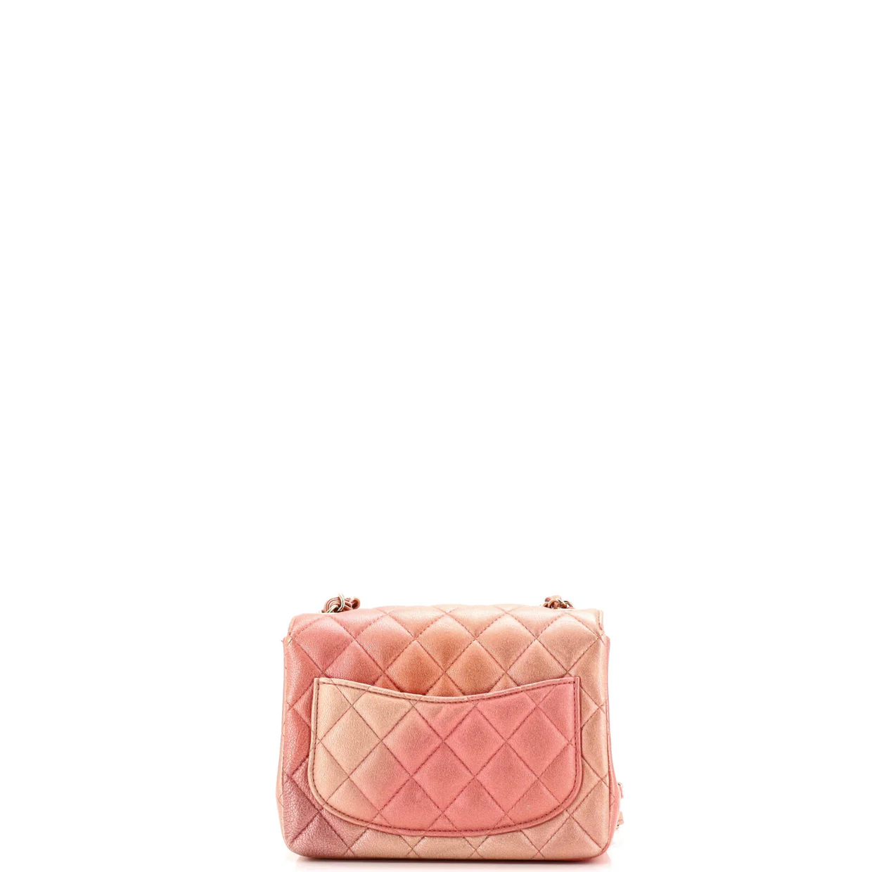 Square Classic Single Flap Bag Quilted Ombre Metallic Lambskin Mini - Deep Luxury