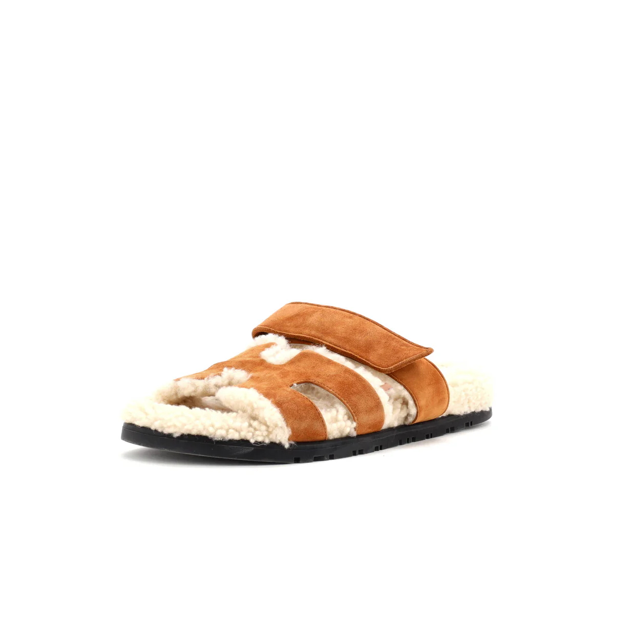 Women's Chypre Sandals Suede with Shearling - Deep Luxury