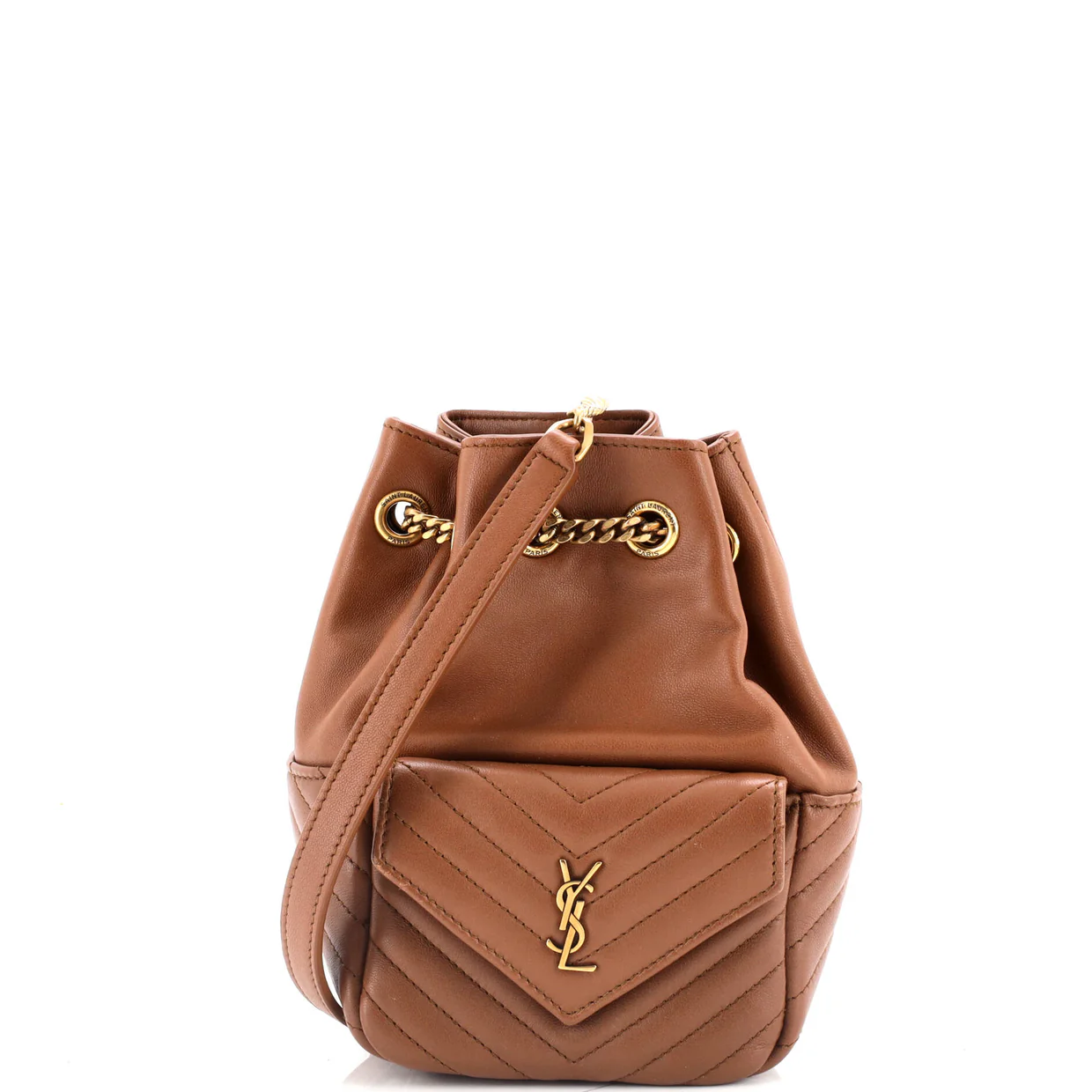 Joe Bucket Bag Matelasse Chevron Leather Mini - Deep Luxury