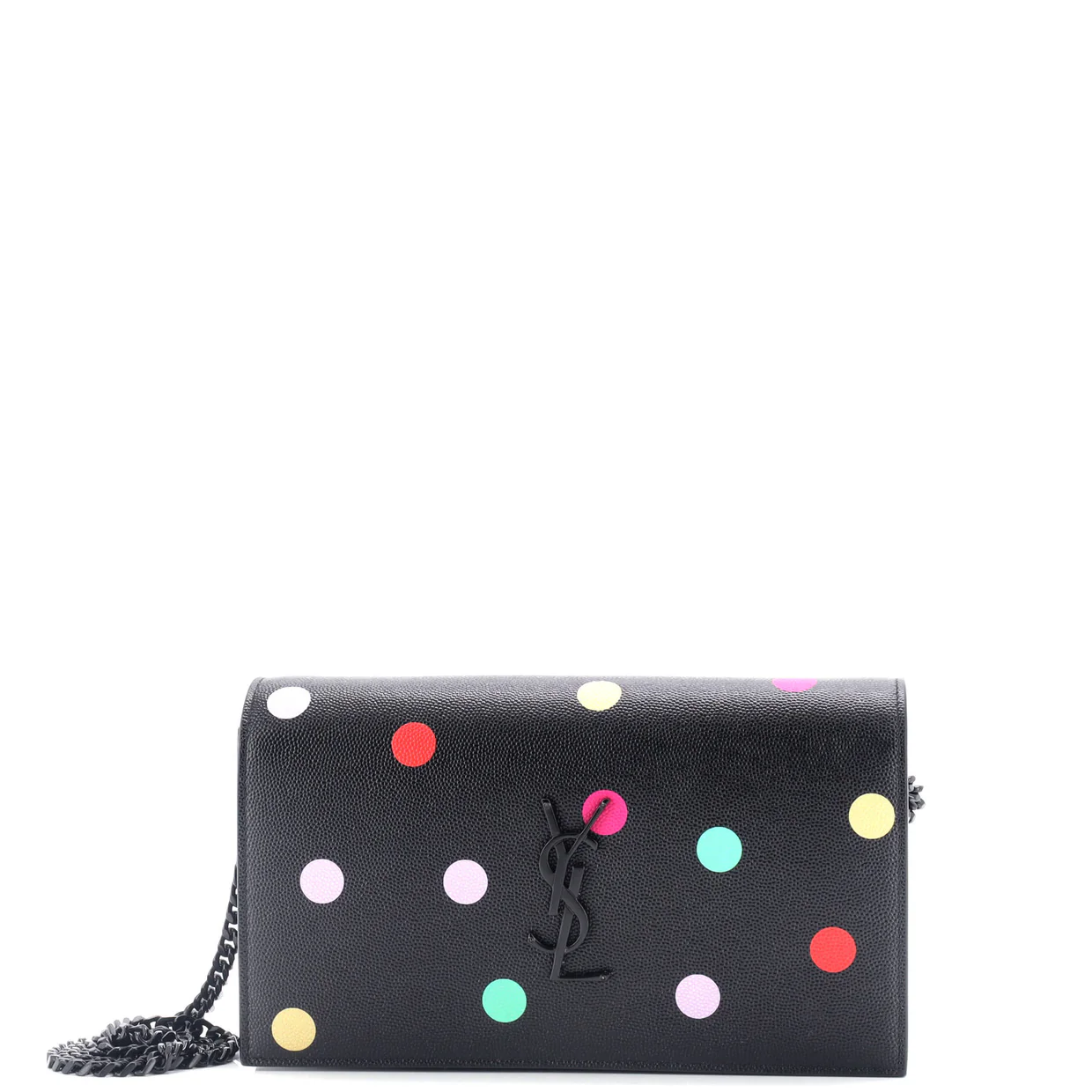 Classic Monogram Wallet on Chain Printed Leather - Deep Luxury