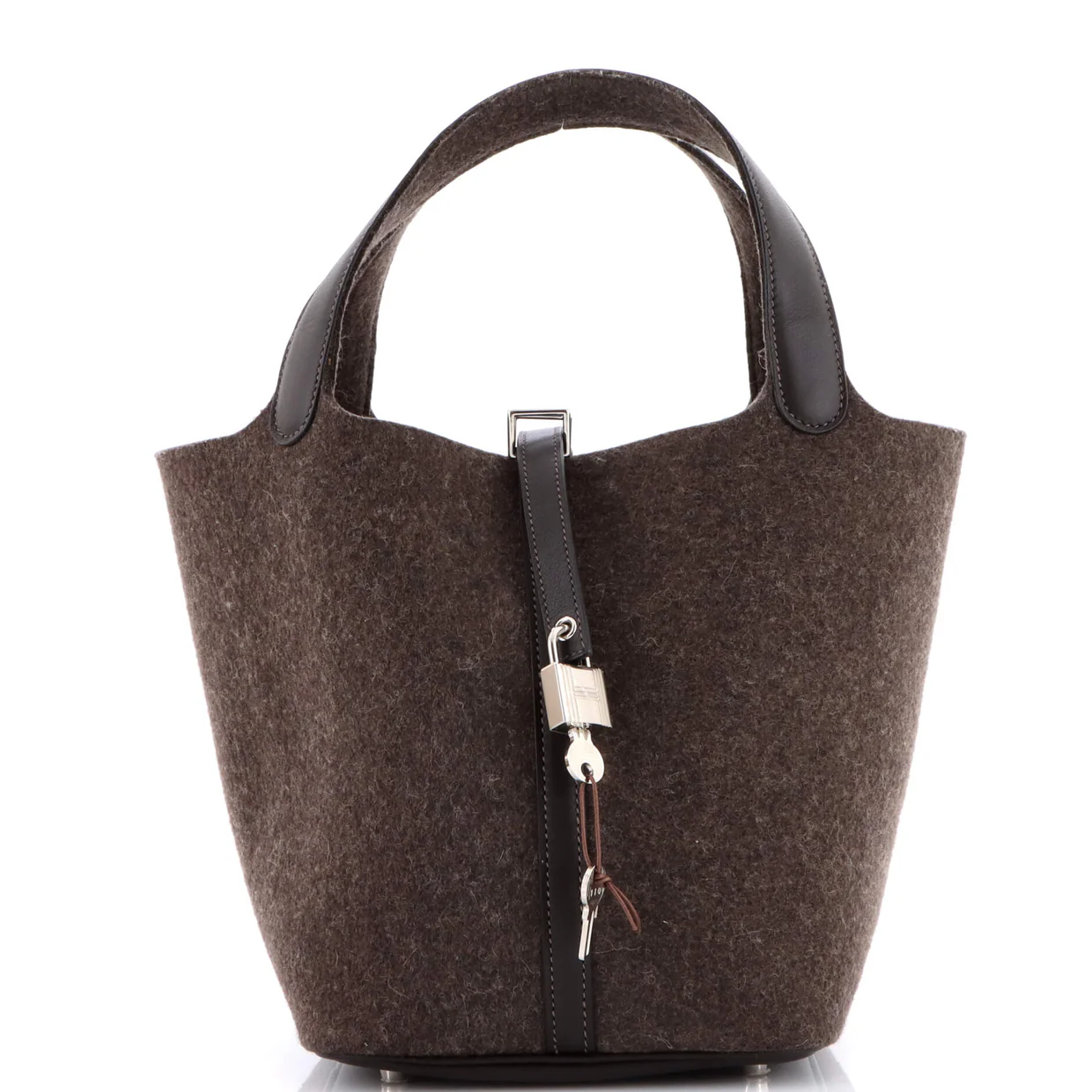 Picotin Lock Bag Felt with Leather MM - Deep Luxury