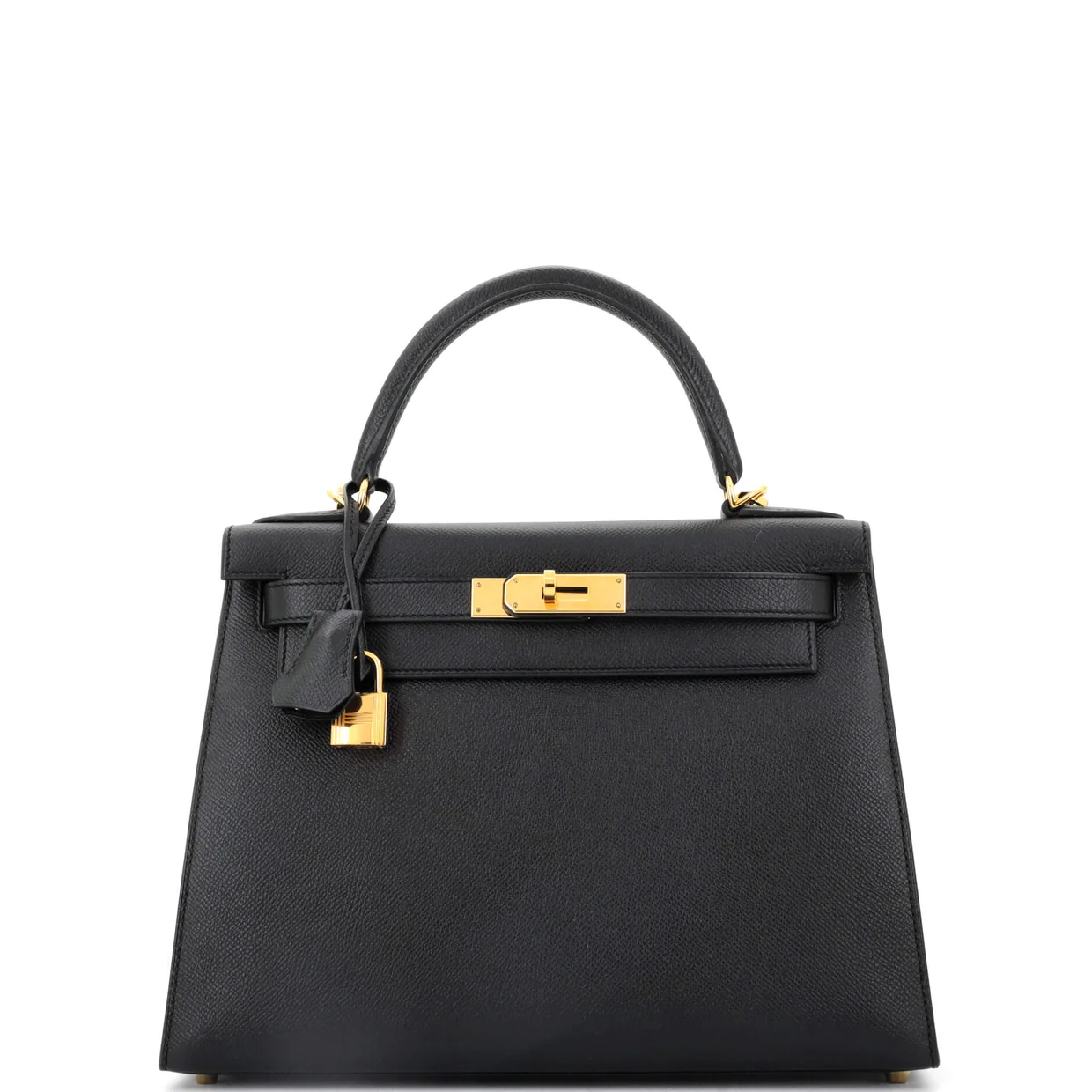 Kelly Handbag Noir Epsom with Gold Hardware 28 - Deep Luxury