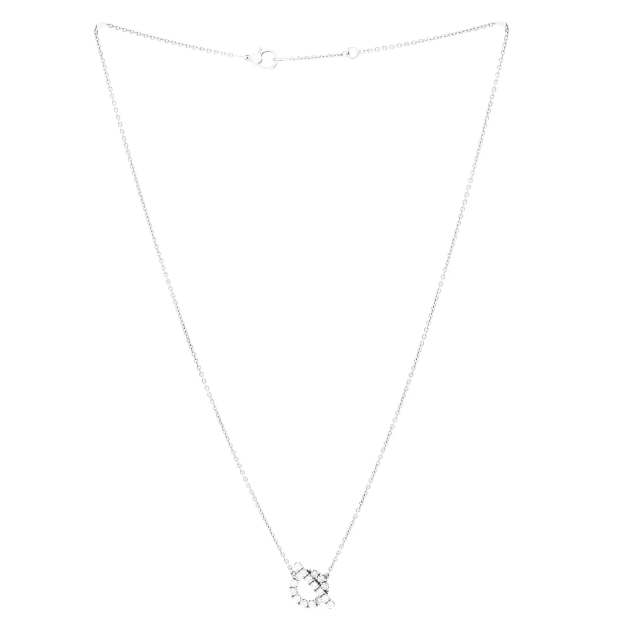 Finesse Pendant Necklace 18K White Gold and Diamonds - Deep Luxury