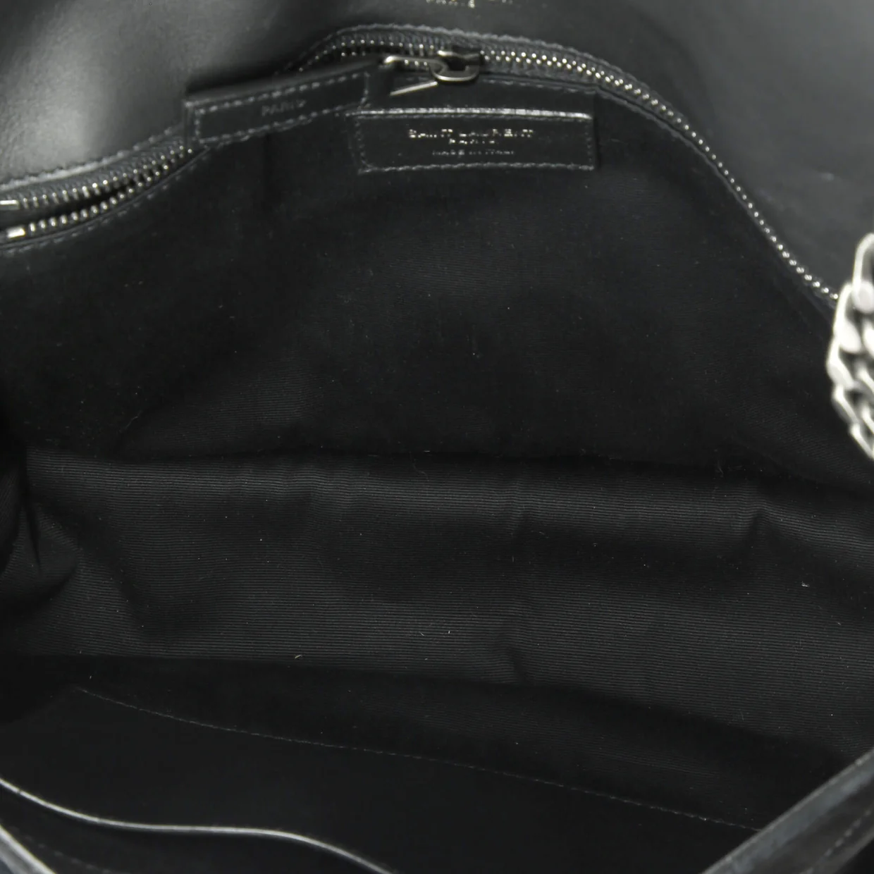 Niki Chain Flap Bag Matelasse Chevron Suede Medium - Deep Luxury