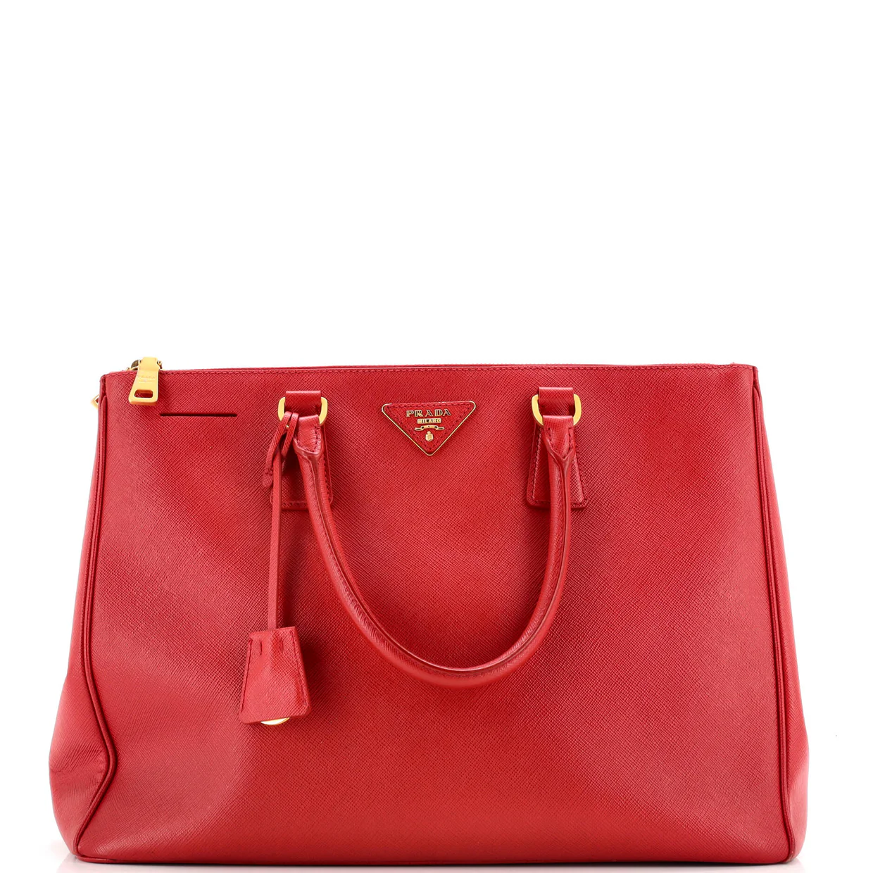 Double Zip Lux Tote Saffiano Leather Medium - Deep Luxury