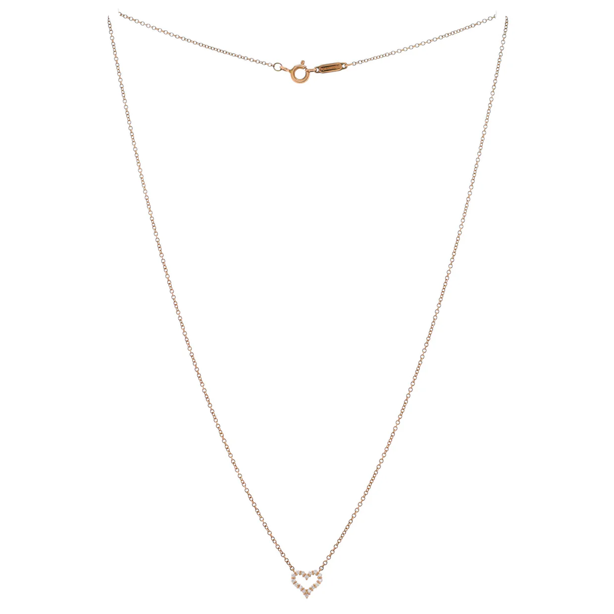 Heart Pendant Necklace 18K Yellow Gold with Diamonds Extra Mini - Deep Luxury