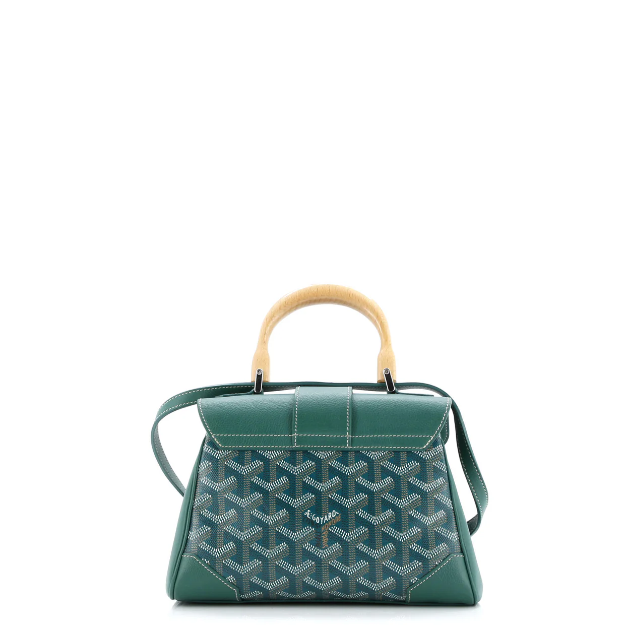 Saigon Top Handle Bag Coated Canvas with Leather Mini - Deep Luxury