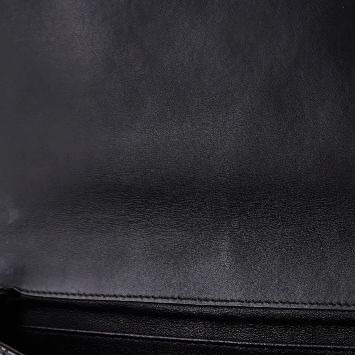 Clutch with Chain Quilted Patent - Deep Luxury