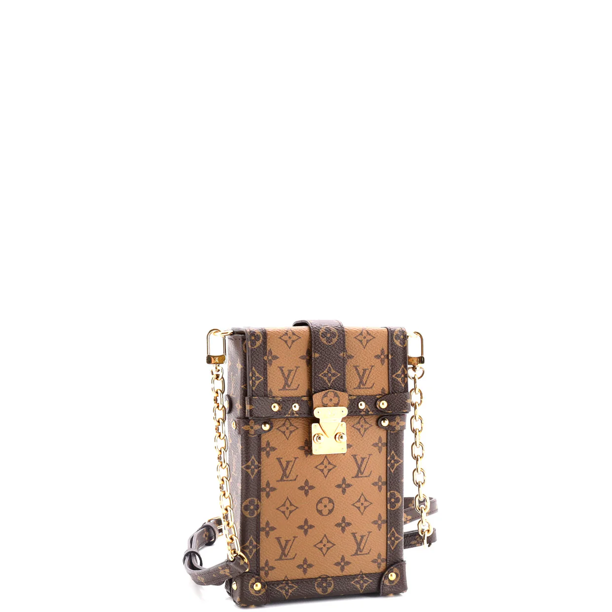 Vertical Trunk Pochette Reverse Monogram Canvas - Deep Luxury