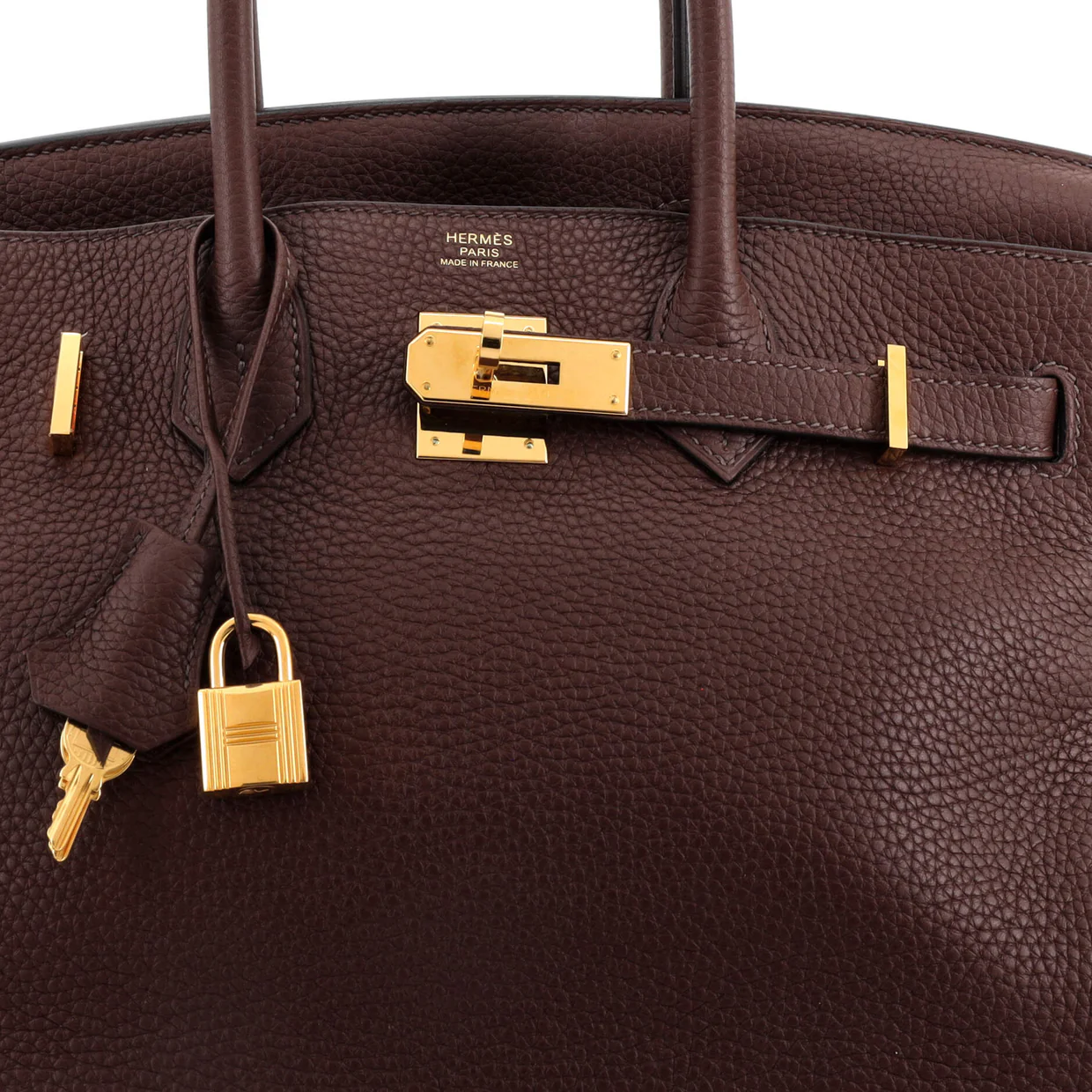 Birkin Handbag Havane Clemence with Gold Hardware 30 - Deep Luxury