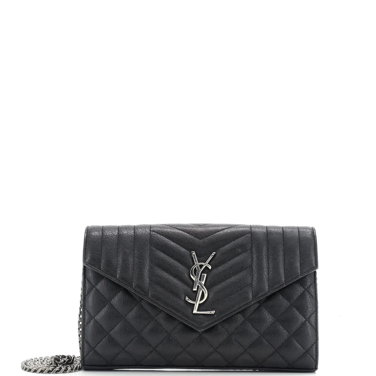 Classic Monogram Chain Wallet Mixed Matelasse Leather Medium - Deep Luxury