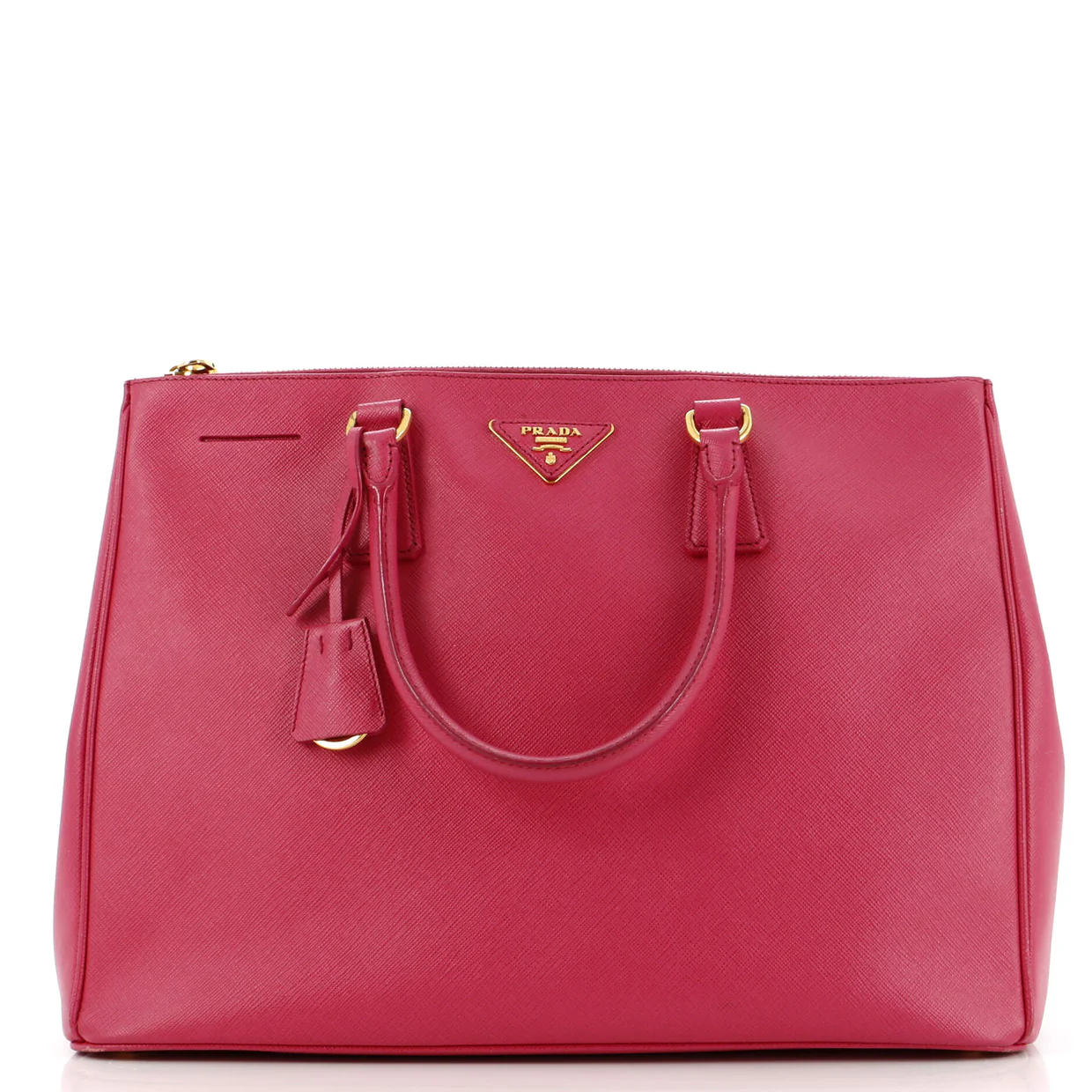 Double Zip Lux Tote Saffiano Leather Large - Deep Luxury