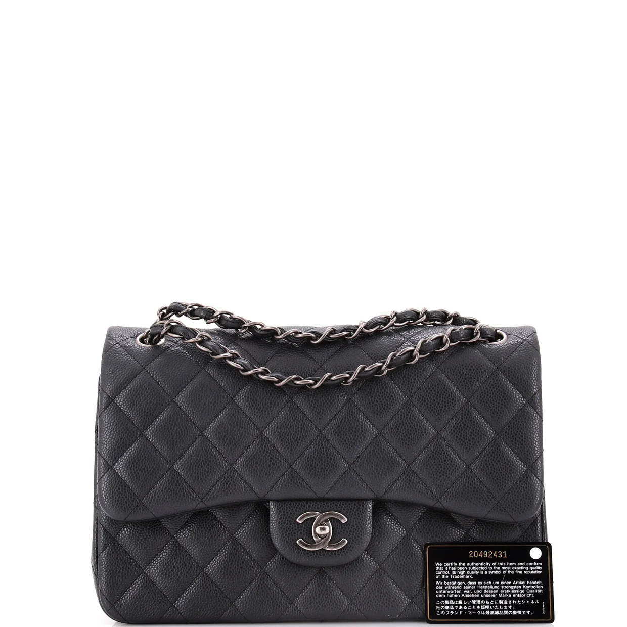 Classic Double Flap Bag Quilted Caviar Jumbo - Deep Luxury