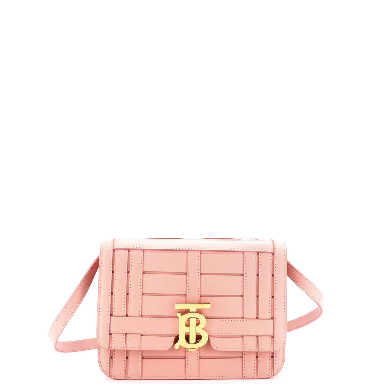 TB Flap Bag Woven Leather Small - Deep Luxury