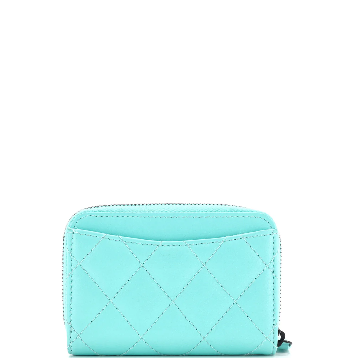 CC Zip Coin Purse Quilted Lambskin Small - Deep Luxury