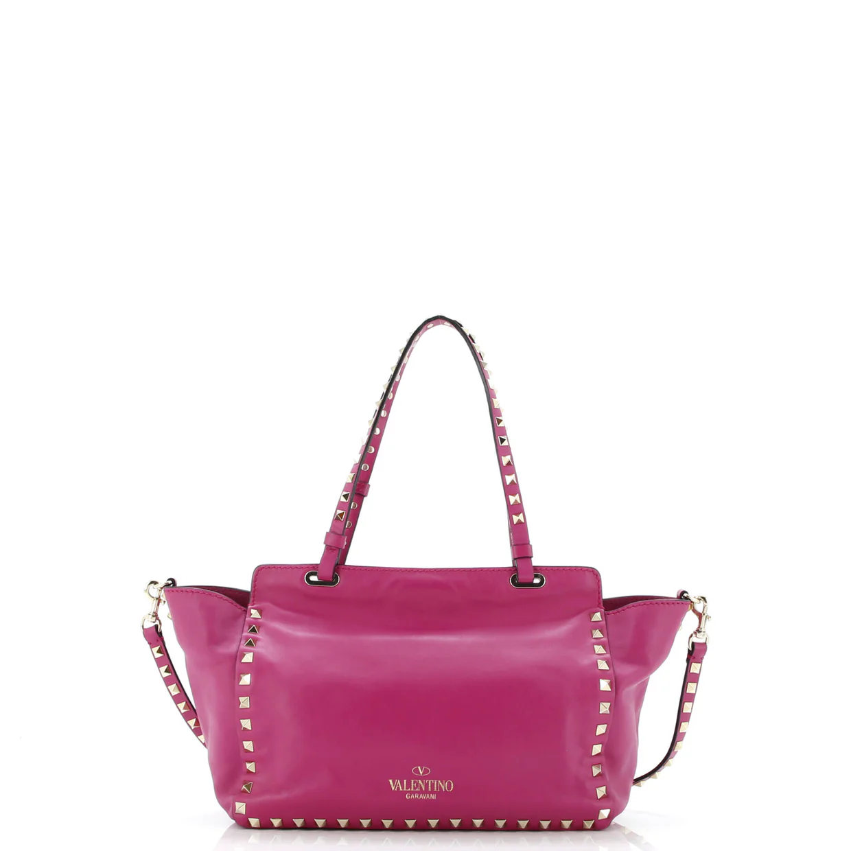 Rockstud Tote Soft Leather Small - Deep Luxury