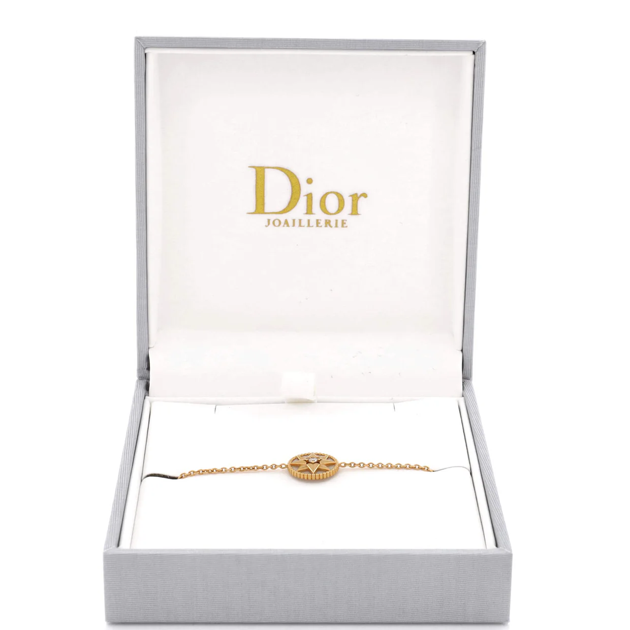 Rose des Vents Bracelet 18K Yellow Gold with Diamond and Mother of Pearl - Deep Luxury