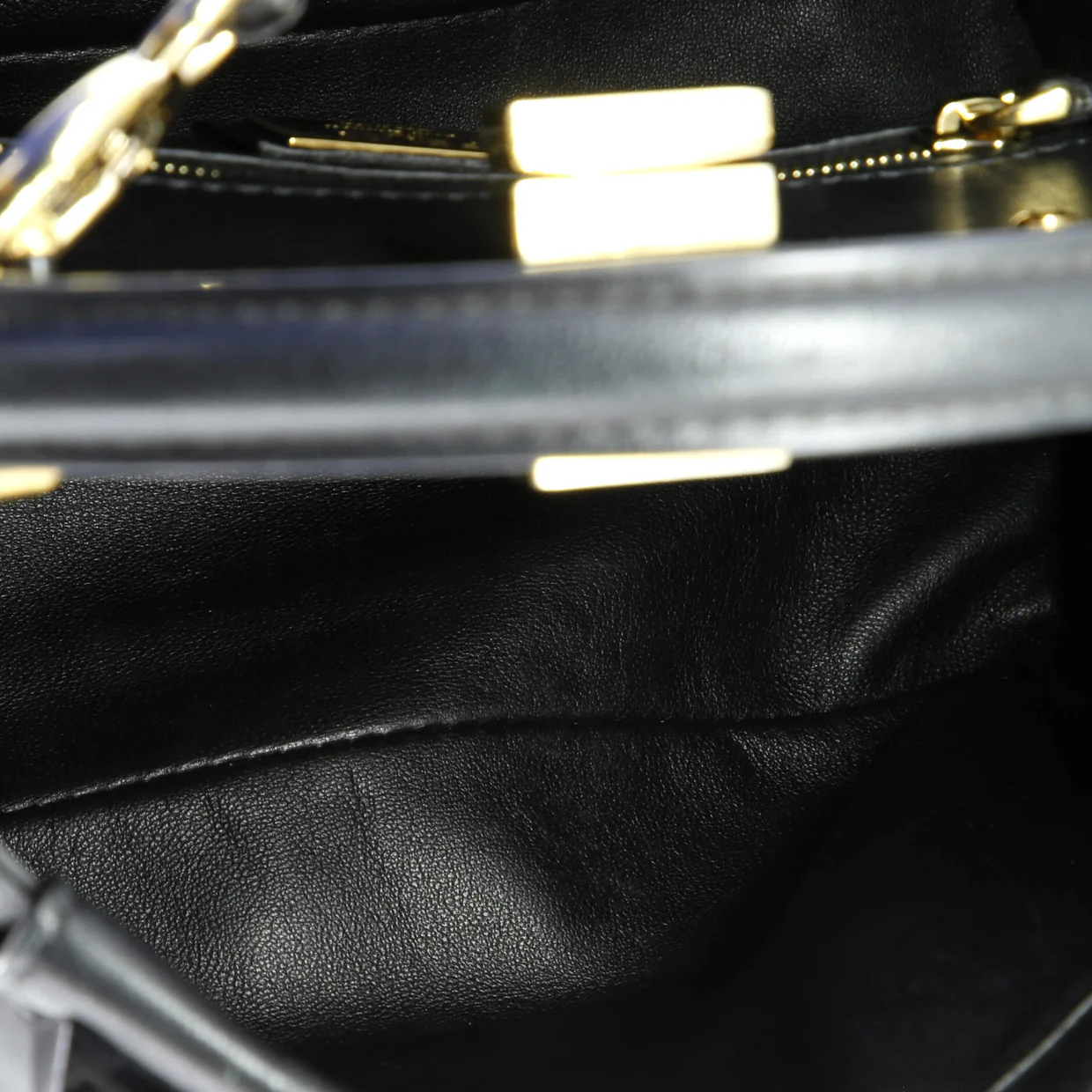 Peekaboo Bag Leather with Studded Detail Mini - Deep Luxury