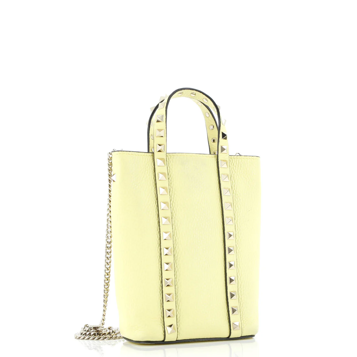 Rockstud Vertical Chain Tote Leather Mini - Deep Luxury