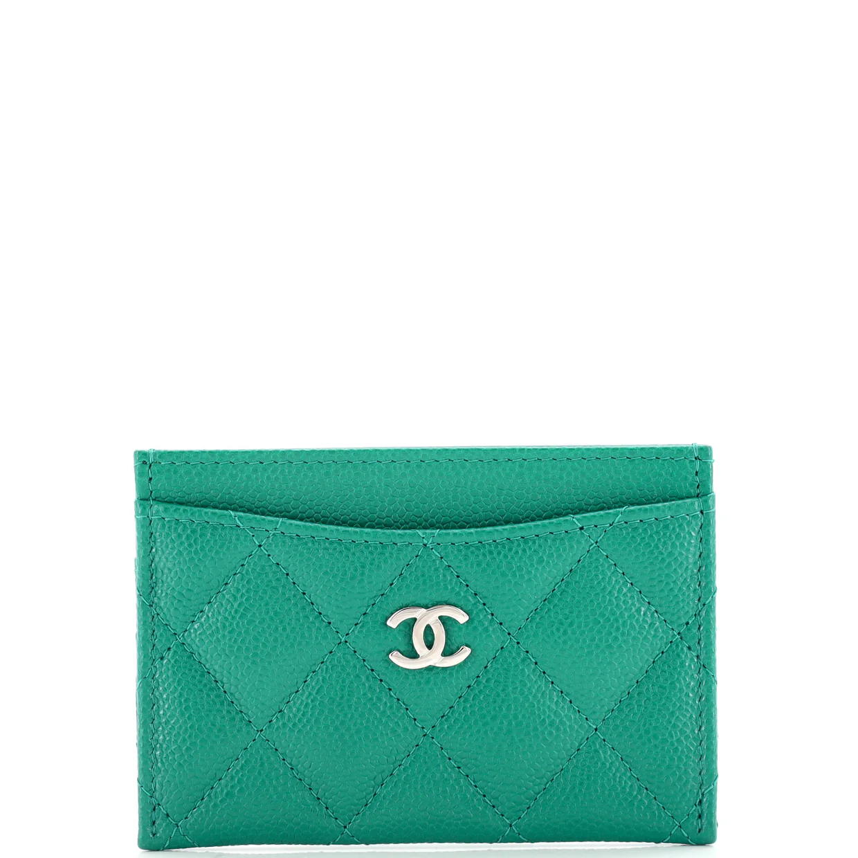 Classic Card Holder Quilted Caviar - Deep Luxury