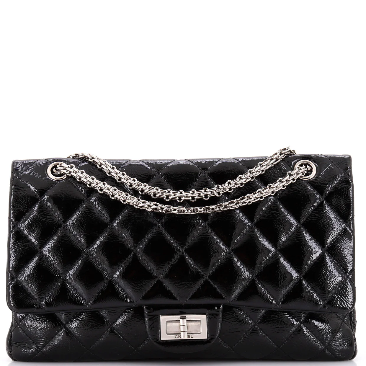 Reissue 2.55 Flap Bag Quilted Crinkled Patent 227 - Deep Luxury