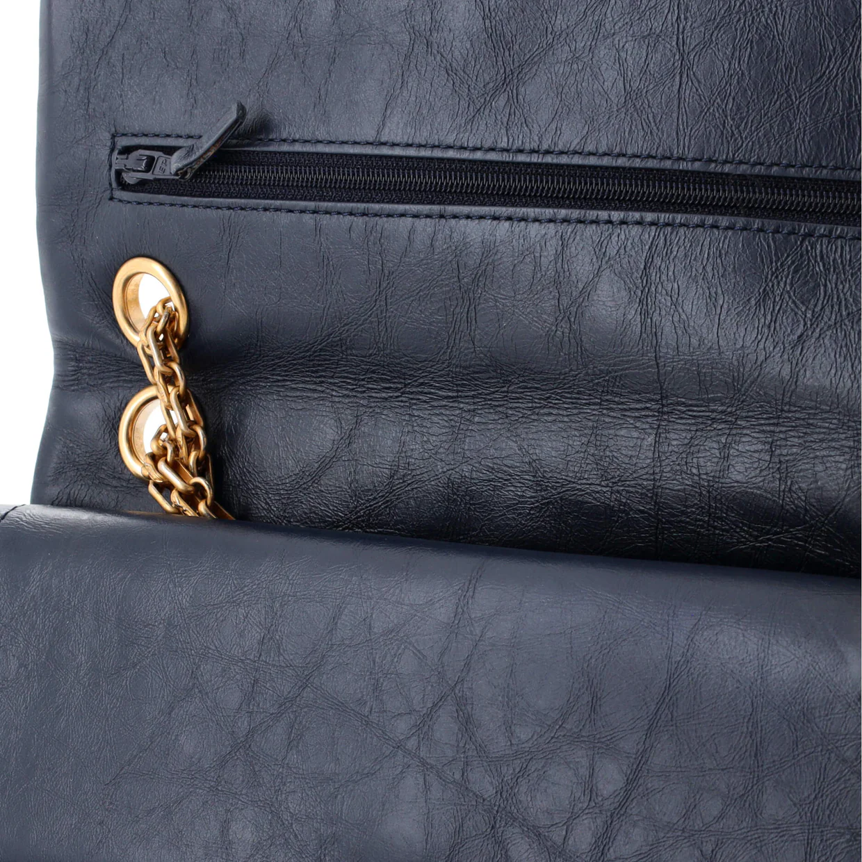 Reissue 2.55 Flap Bag Chevron Aged Calfskin 225 - Deep Luxury