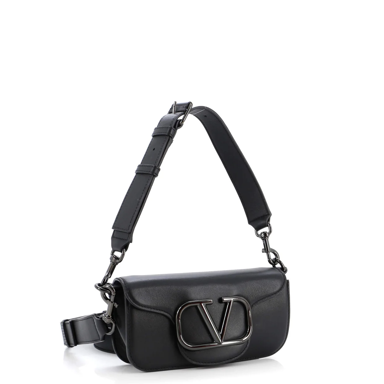 VLogo Flap Shoulder Bag Leather Mini - Deep Luxury