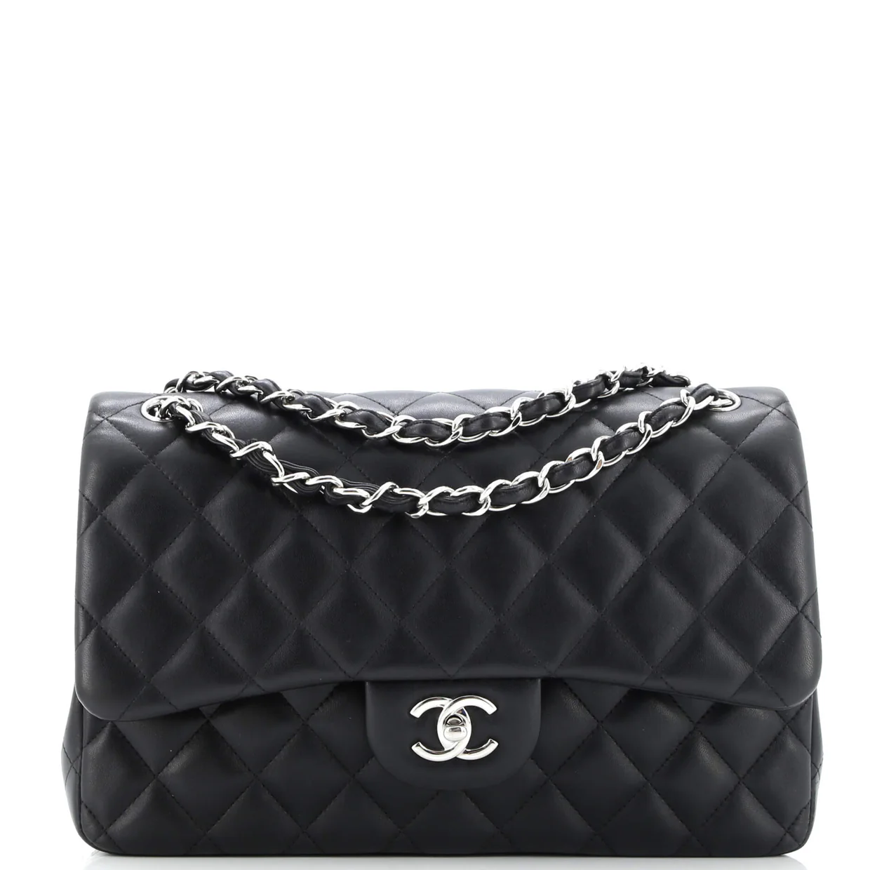 Classic Double Flap Bag Quilted Lambskin Jumbo - Deep Luxury