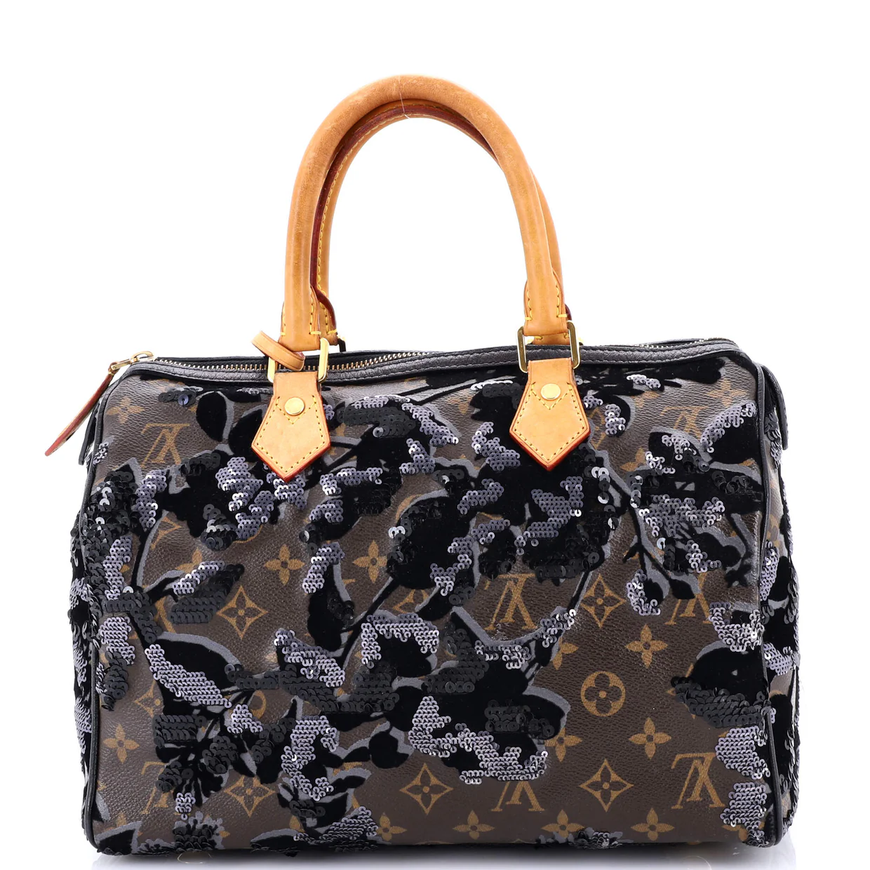 Speedy Handbag Fleur De Jais Monogram Canvas 30 - Deep Luxury