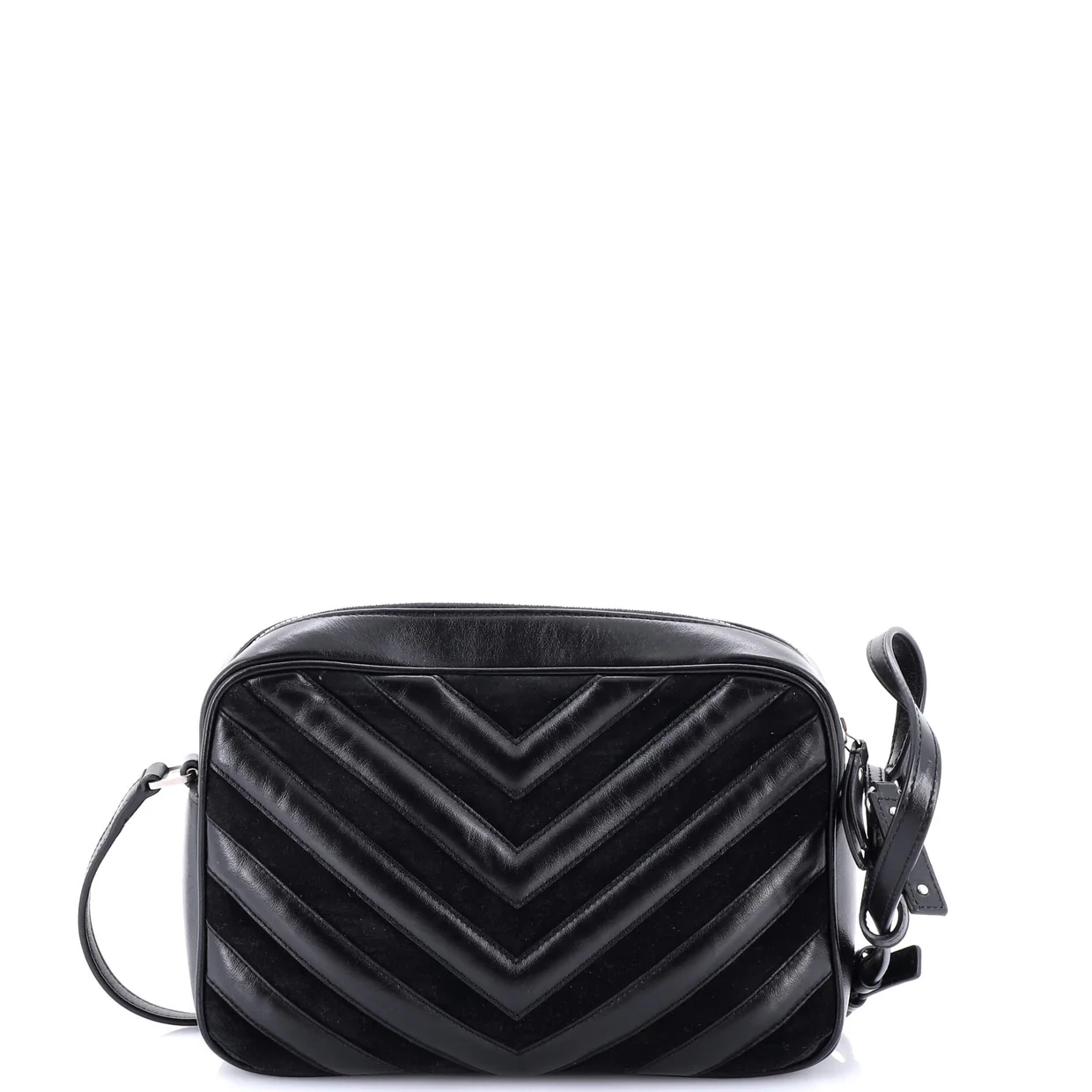 Lou Camera Bag Matelasse Chevron Leather and Suede Mini - Deep Luxury