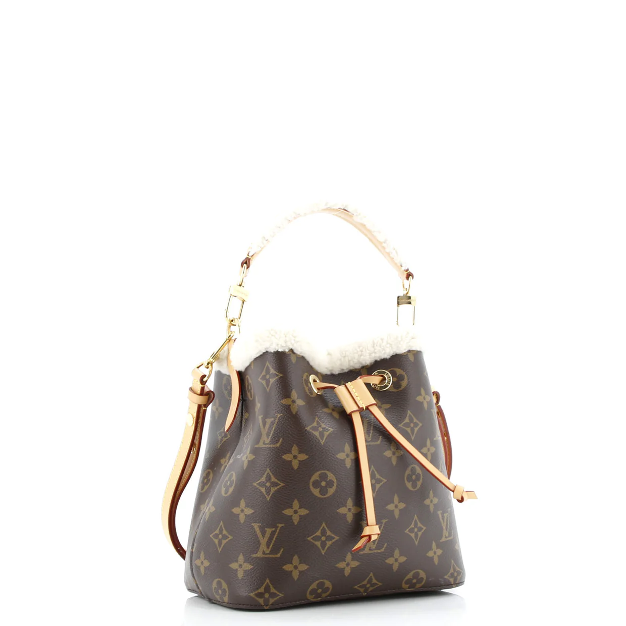 NeoNoe Handbag Monogram Canvas with Shearling BB - Deep Luxury