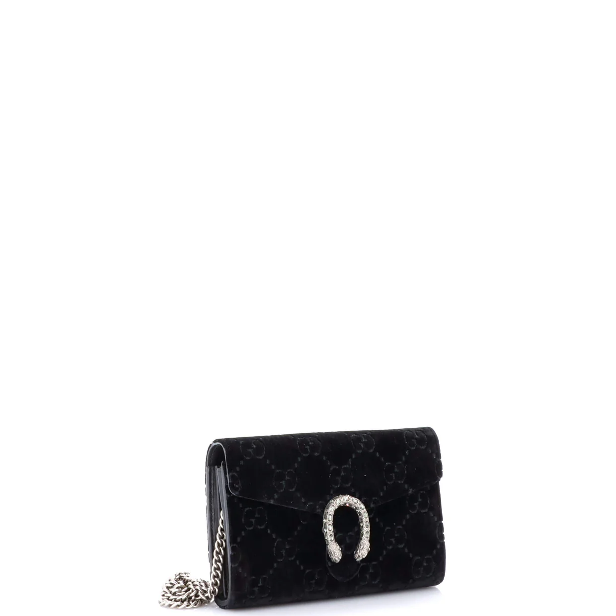 Dionysus Chain Wallet GG Velvet Small - Deep Luxury